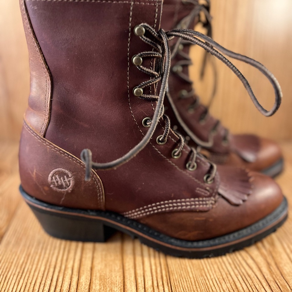 Double-H Work Boots Lacer Women 7.5 Packer Logger